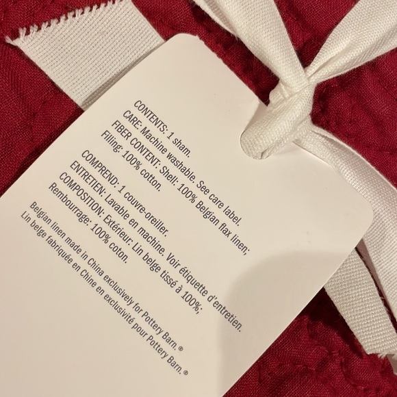 COPY - Pottery Barn Belgian Flax Linen Sham, NWOT - Picture 6 of 6